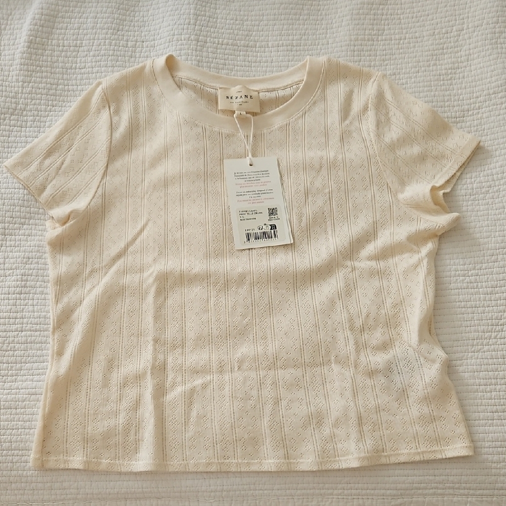 Sezane Pointelle TShirt